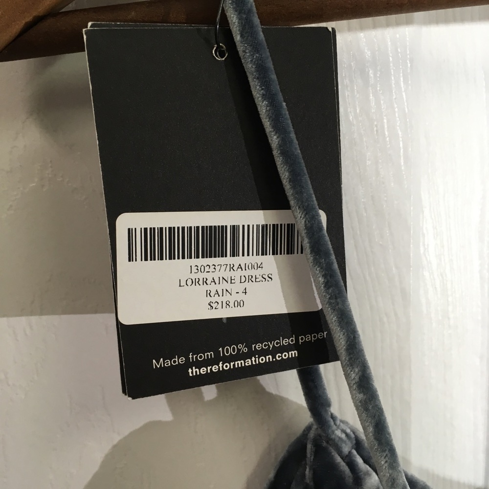 Reformation Lorraine Dress Velvet Cold Shoulder - Picture 4 of 5